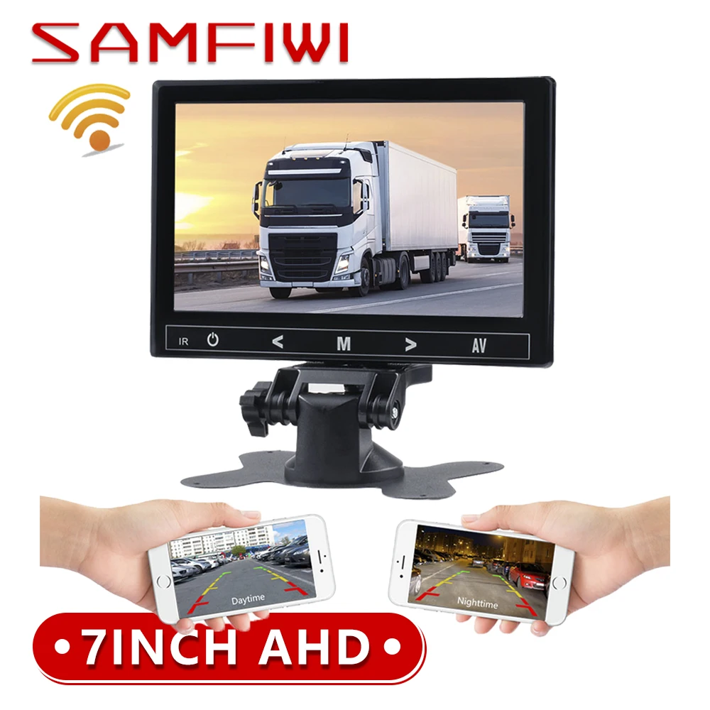 

7" LCD HD Wireless Car Headrest Monitor HDMI/VGA/AV/USB/SD TV&PC 2 Channel Video Input Security Monitor DVD player With Speaker