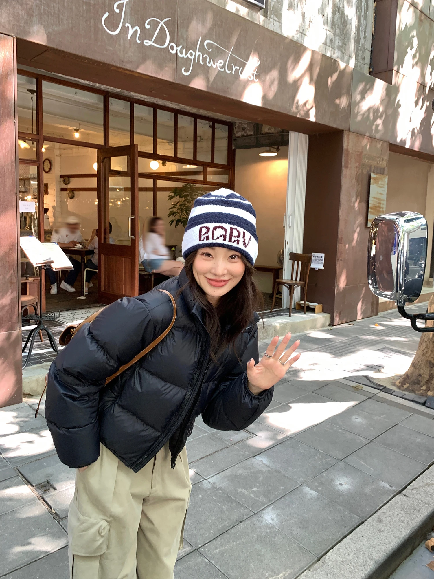 

Bla Puffer Jaet Женское пуховое пальто ort Sle Du Теплая зимняя верхняя одежда Корейская версия Прямой крой Экологически фри...