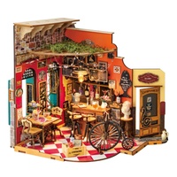 Robotime Rolife Cheers Bar Dining DIY Miniature Dollhouse Kit Crafts Hobbies Amazing Gift for Women Children DG173