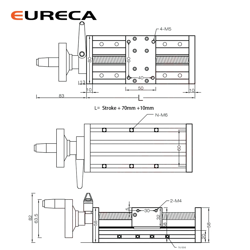 Imagem -04 - Parafuso da Esfera Guia Linear Movimento Trilho Slide Cnc Manual Linear Eixo Atuador Módulo Tabela Curso Viagem Gravura Ferramenta Sfu1605