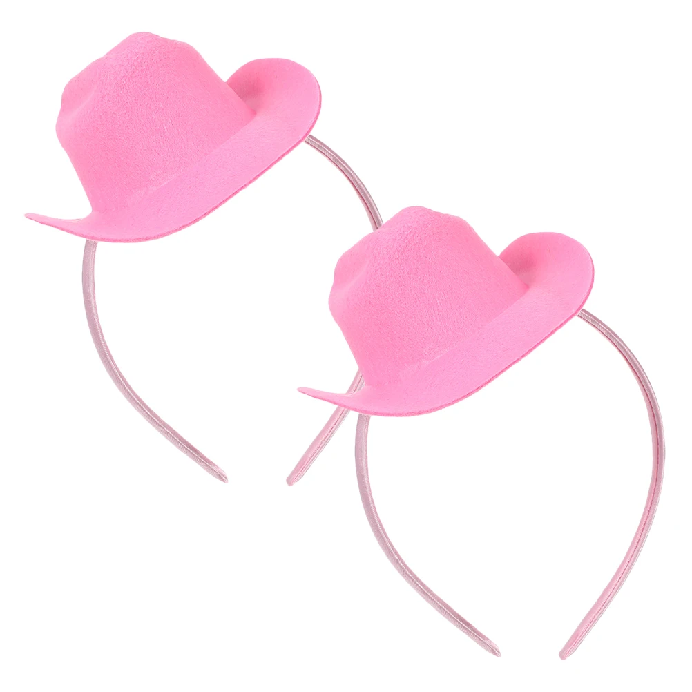 

2pcs Cowgirl Cowgirl Party Accessories Accessories Headband Hairband Birthday Party Cowboy Hat Costume Western Theme Hair Tools