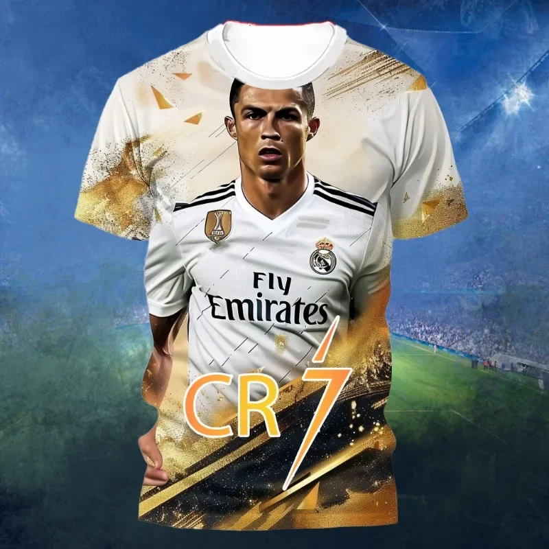 

Cristiano Ronaldo T-shirt Top Summer Men's Adult T-shirt BINCO Jersey Set Men's and Women's Football T-shirt Quick Drying Top