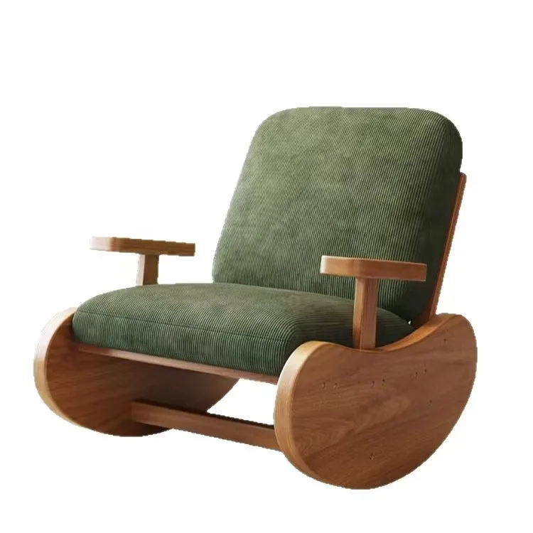 

#Middle Ancient Style Rocking Chair, Single Sofa Chair, Home Living Room Lazy with Armrests, Balcony, Elderly Sofa