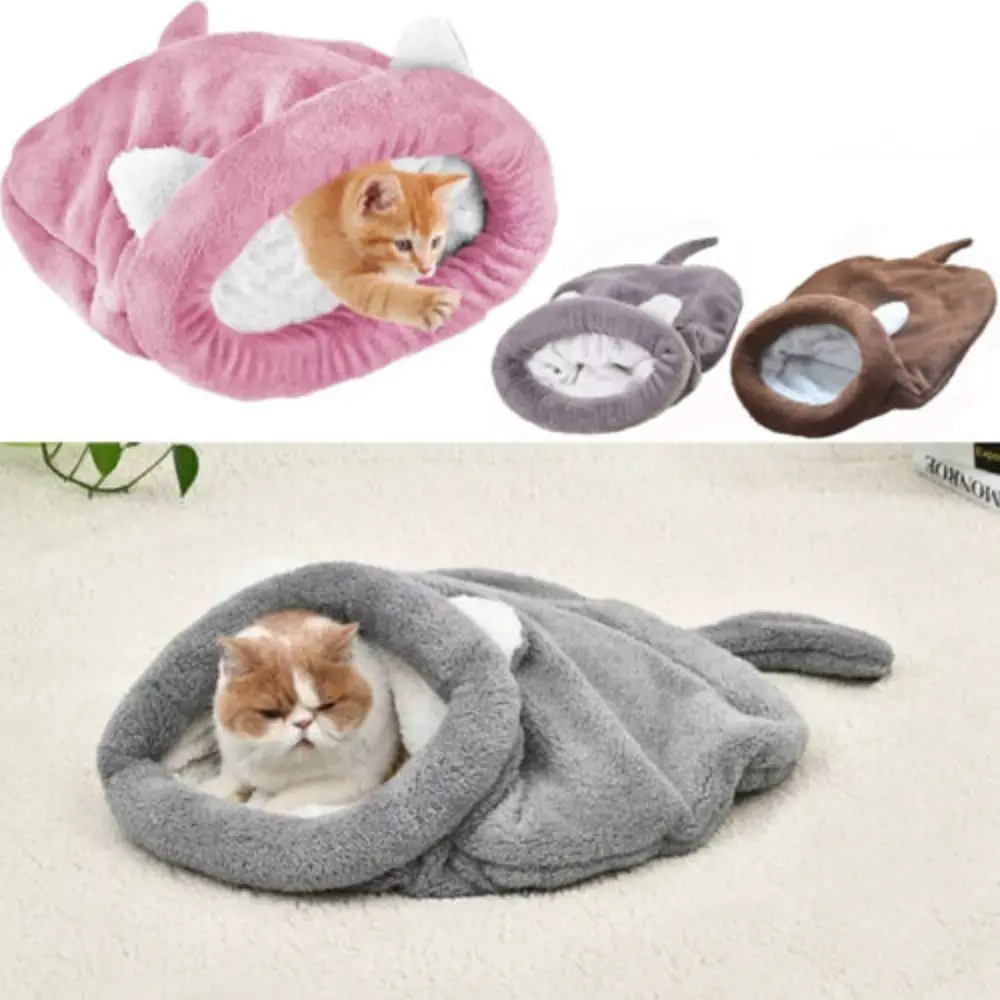 Comfortable Warm Cat Sleeping Bag Thicken Plush Soft Pet Nest Pet Supplies Pet Snuggle Sack