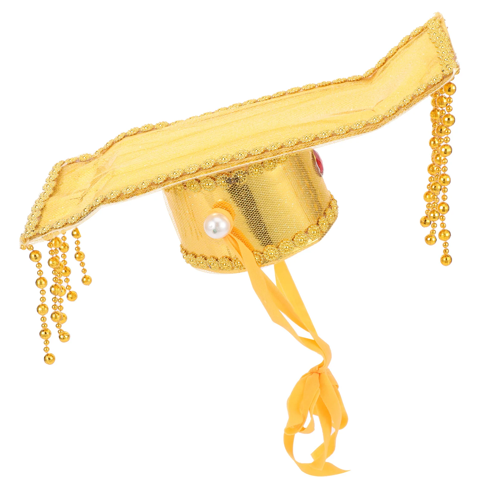 황제 코스프레 의상 액세서리 중국 스타일 헤드기어 모자 소품 성인 어린이 전통 축제 의상