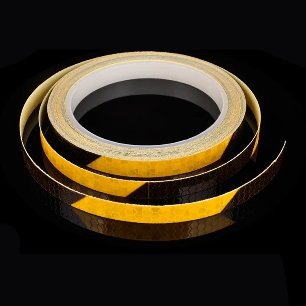 

5Pcs Reflective Sticker Tape for Bike Wheel Decoration Safety Warning Strips Rim Decals High Brightness Night Visibility