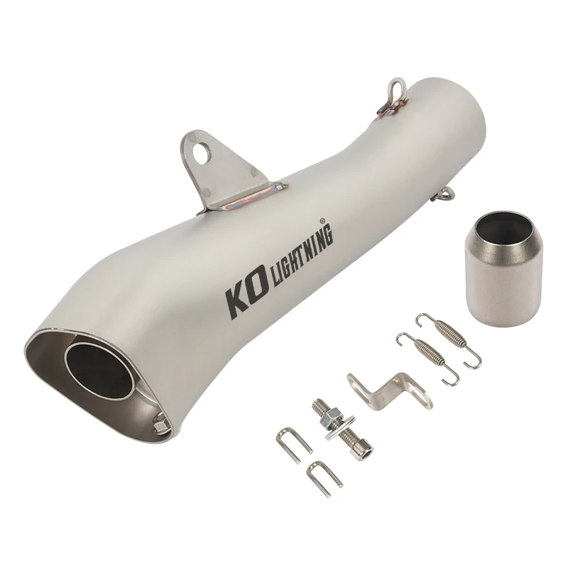 

Universal Motorcycle Exhaust Pipe Racing Dirt Street Bike Muffler End Tips Silencer Without DB Killer Stainless Steel