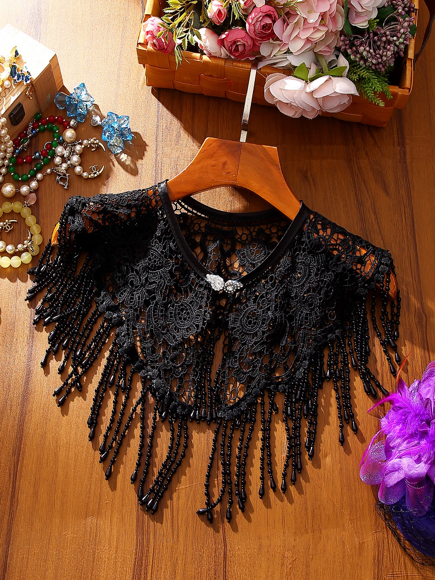 新しい中国風チャイナドレスショルダーショール黒雲肩女性用アウターウェア夏2026新作小サイズ絶対風に強い