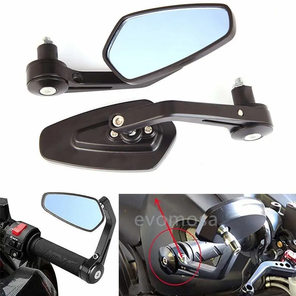 

Universal 22mm 7/8" Motorcycle Handle Bar End Side Rearview Mirrors For Suzuki Yamaha Kawasaki BMW Motorcycle Modification Parts
