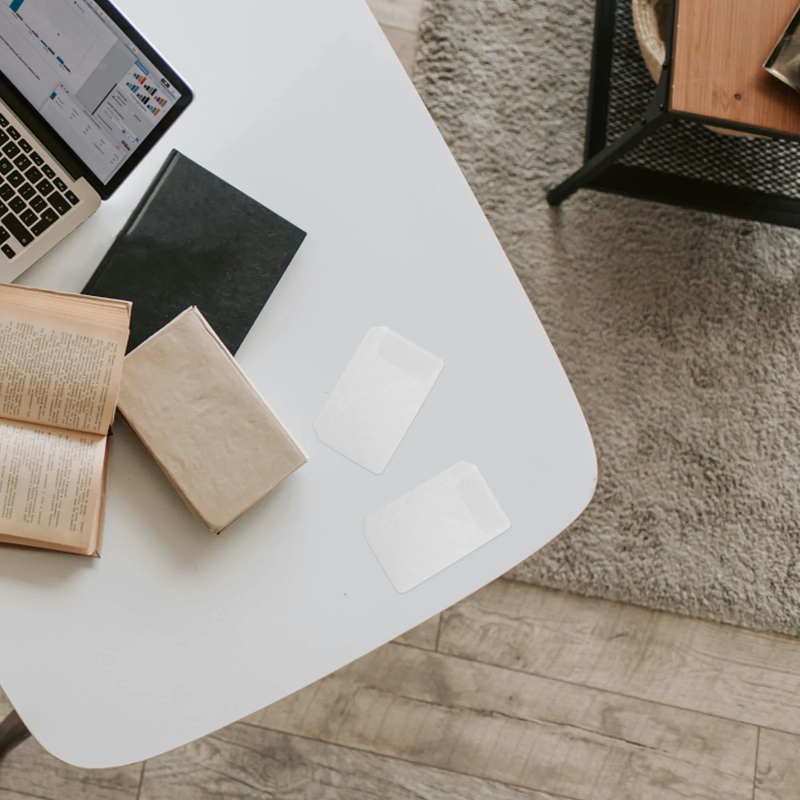 

20Pcs Transparent A7 Binder Pockets Plastic Punched Sleeves for Photos Postcards 6 Holes Document Protection Wallet Reusable