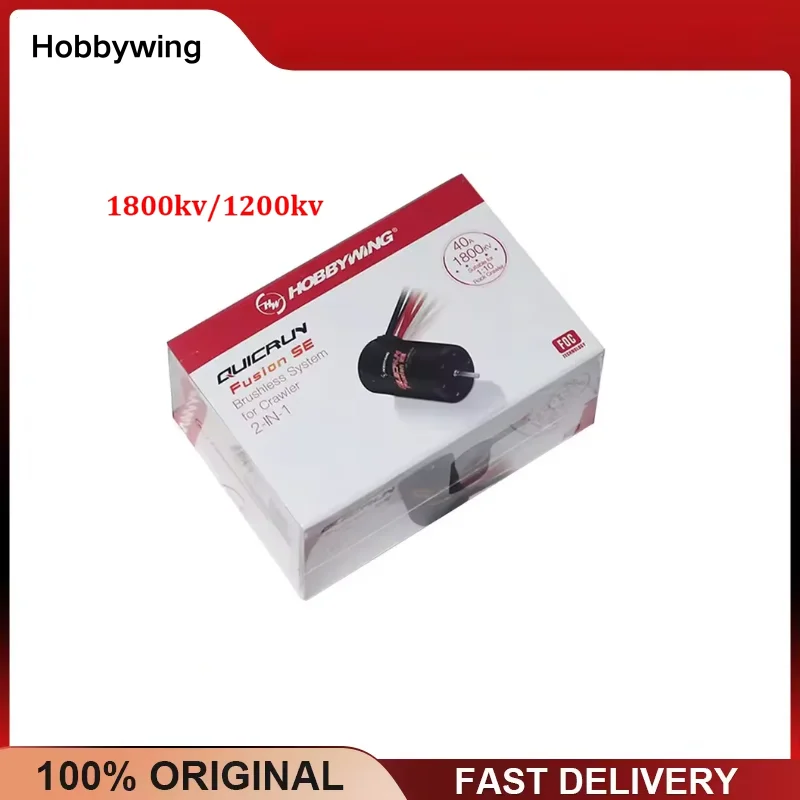Hobbywing Quicrun Fusion SE 40A 1800KV 1200KV Motor ESC Combo for 1/10 1/8 RC Crawler Car Model Accessories