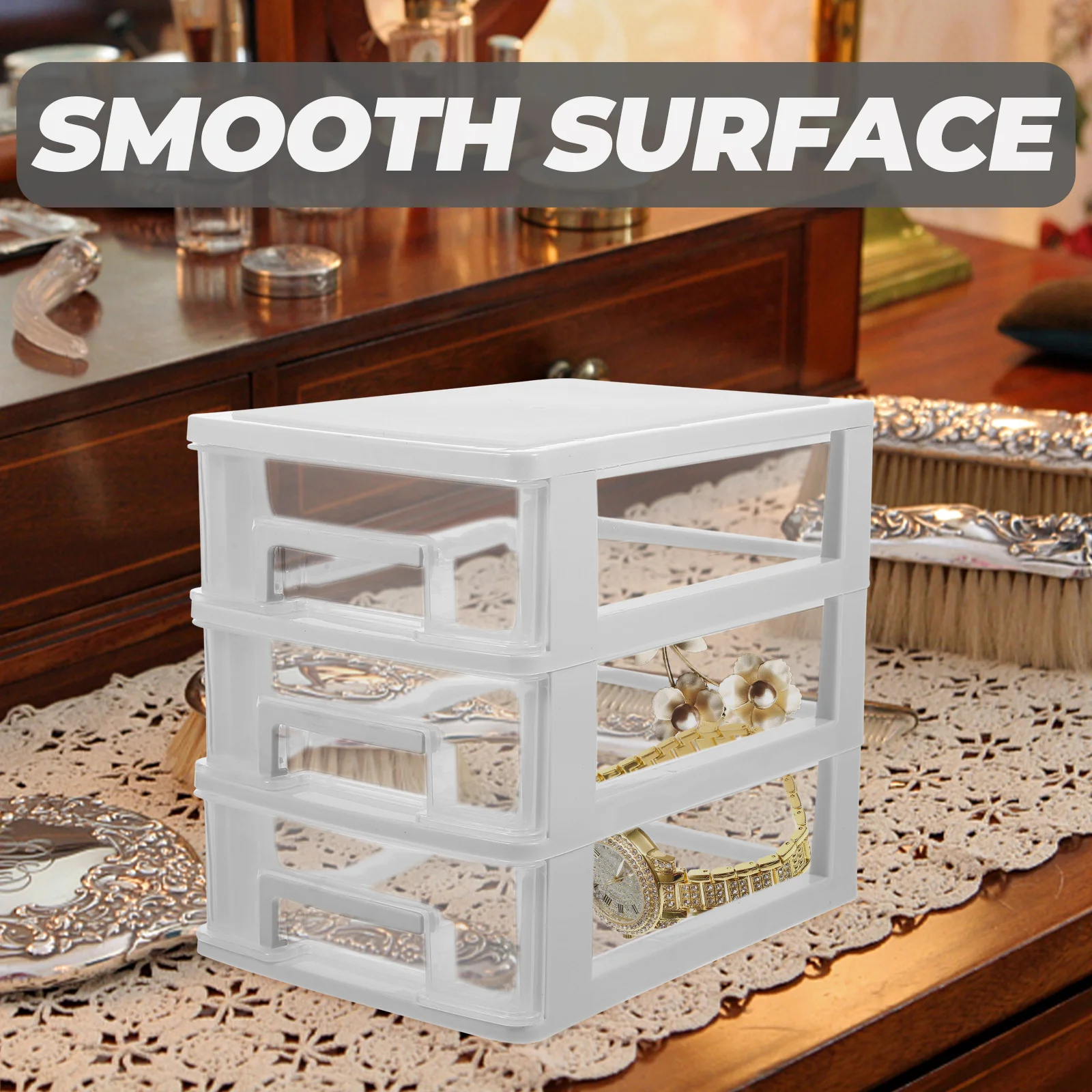 

Multi-Layer Desktop Drawer Storage Cabinet Plastic Box Organizer For Office Cosmetics Stationery Jewelry Household