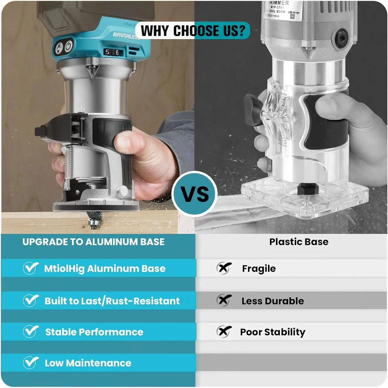 Cordless Trimmer Rechargeable Trimming Machine Brushless Slotting Tool Milling Woodwork Engraving Machine For Makita 18V Battery