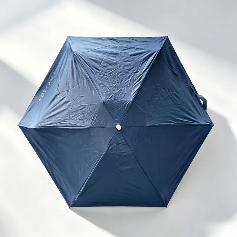 Mini Ombrello Tascabile Pieghevole in Vinile con Protezione UV, Parasole Capsula
