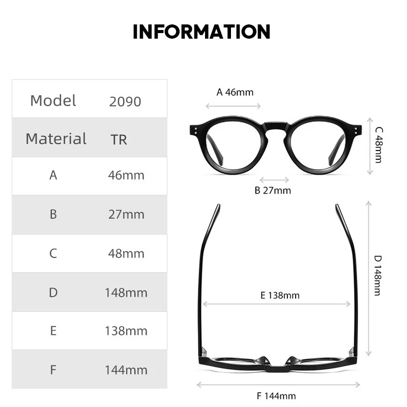 New Retro Round Glasses Frame Women Men Frames Computer Anti Blue Ray Optical Eyeglasses Vintage Brand Designer Luxury Eyewear