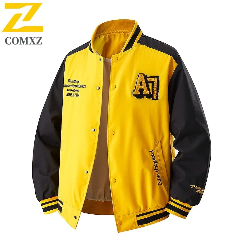 COMXZ 2025 Men Outdoor Sport Baseball Jacket Lightw Luxurious Camping Jackets Leisure Comfort Lightweight Trendy Versatile Coat