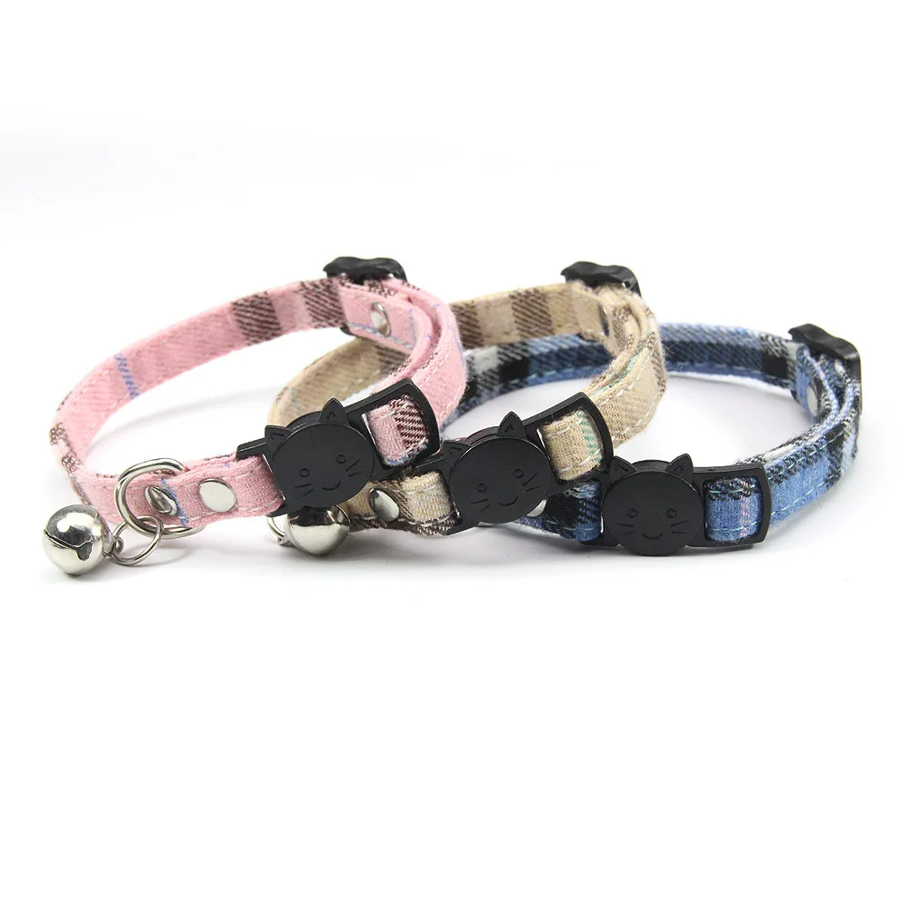 Katzenhalsband mit Namen und Telefonnummer, graviert, verstellbar, individuelles Welpenhalsband, organisches Haustierhalsband für kleine, mittelgroße und große