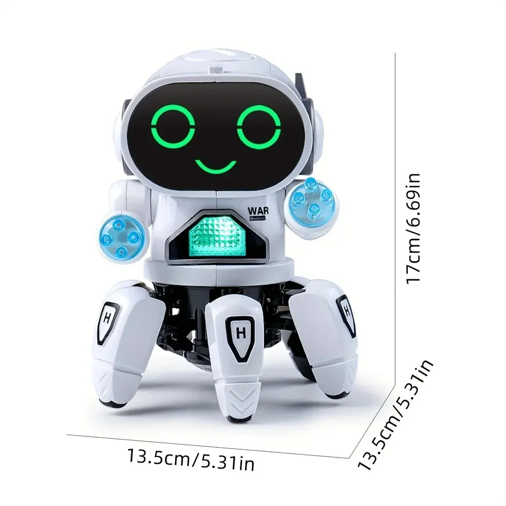 Kids Dance Robots Music LED 6 Claws Octopus Robot Birthday Gift Toys For Children Early Education Baby Toy Boys Girls