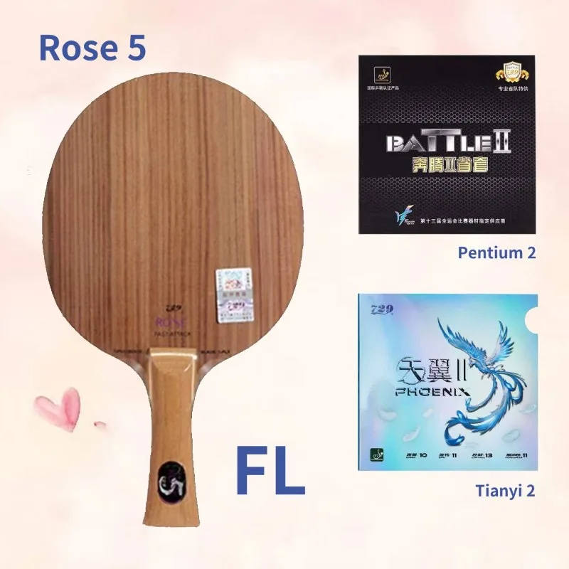 729-rose-5-plaque-de-base-offensive-pour-raquette-de-tennis-de-table-5-couches-de-bois-pur-ensemble-adhesif