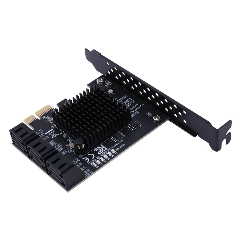 Top-6-Port SATA III Pcie Card, Pcie SATA III Controller Card To 6GB/S Internal Adapter Converter PCI SATA 3.0 Expansion Card