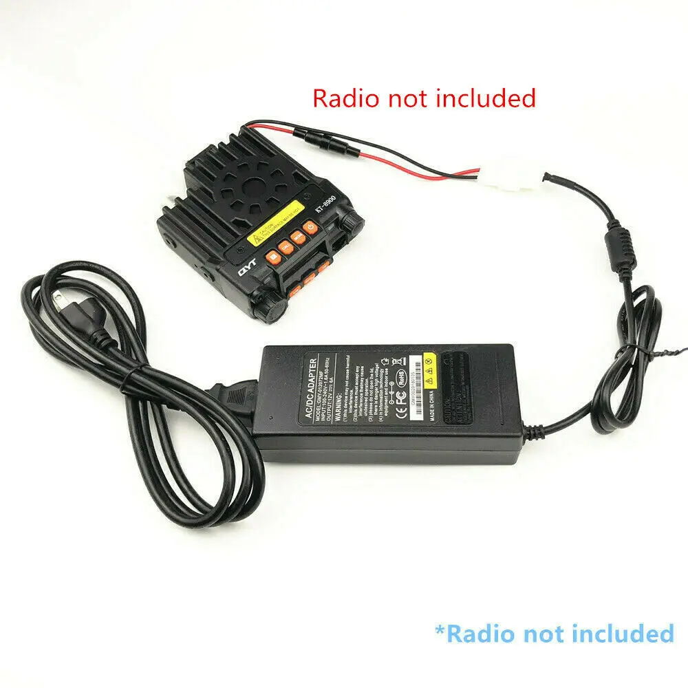 Adaptador de alimentação de parede para QYT, KT8900, KT-8900D, KT-7900D, rádio móvel do carro, TYT TH-8600, TH-9800, bj218, RM-03, 12V