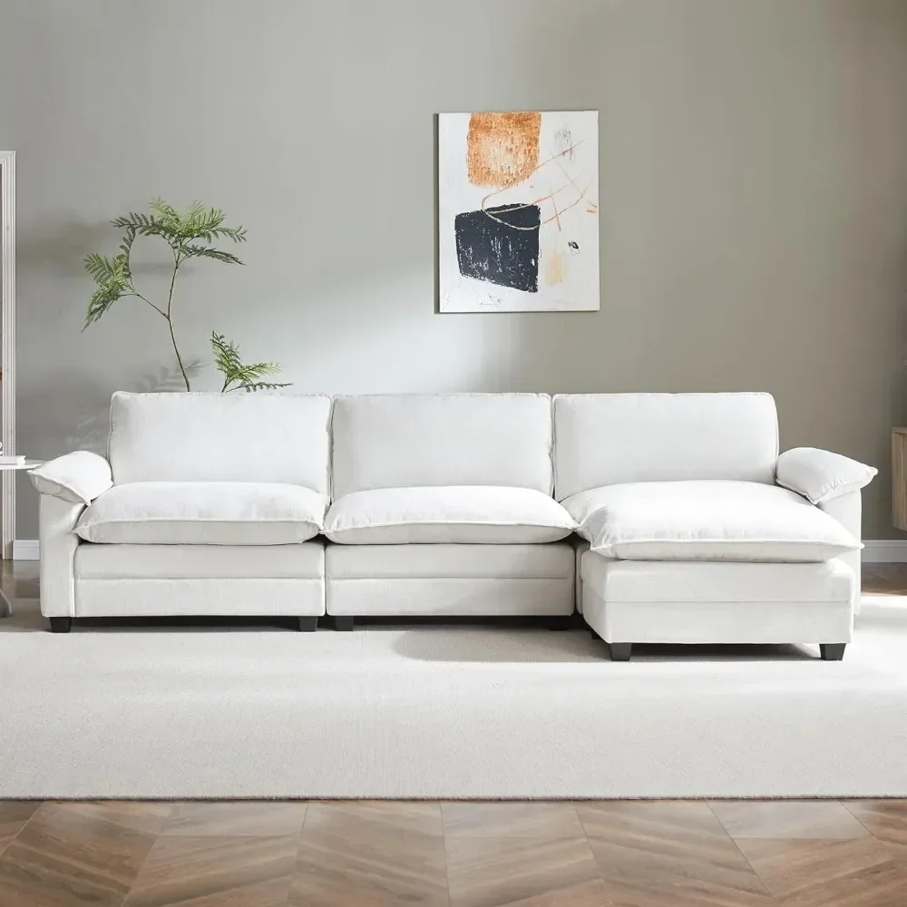 

Секционные диваны 120 дюймов для гостиной с пуфиком, 3-местный секционный диван, L-образный диван, модульные секционные диваны