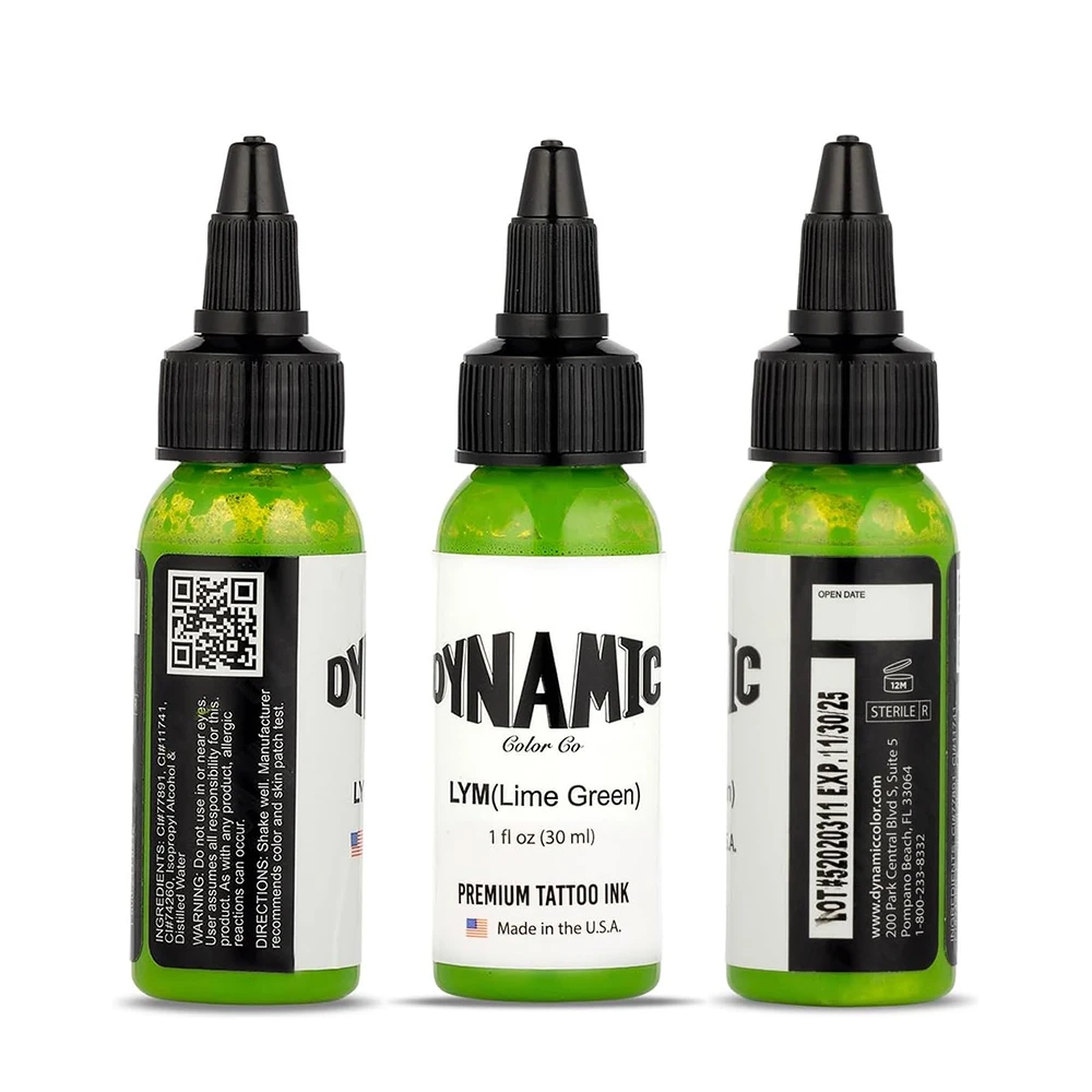 

LYM Lime Green 30ML Tattoo Ink Professional Tattoo Pigment Permanent Skin Body Art Tattoo Ink Natural Plant Extract Pigment