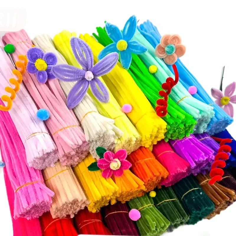 302 Stück 30 cm Flexible Chenille-Stiele - Mehrfarbige Pfeifenreiniger in Großpackung für DIY Kunst- und Bastelprojekte, Party- und Festdekoration, ZSY