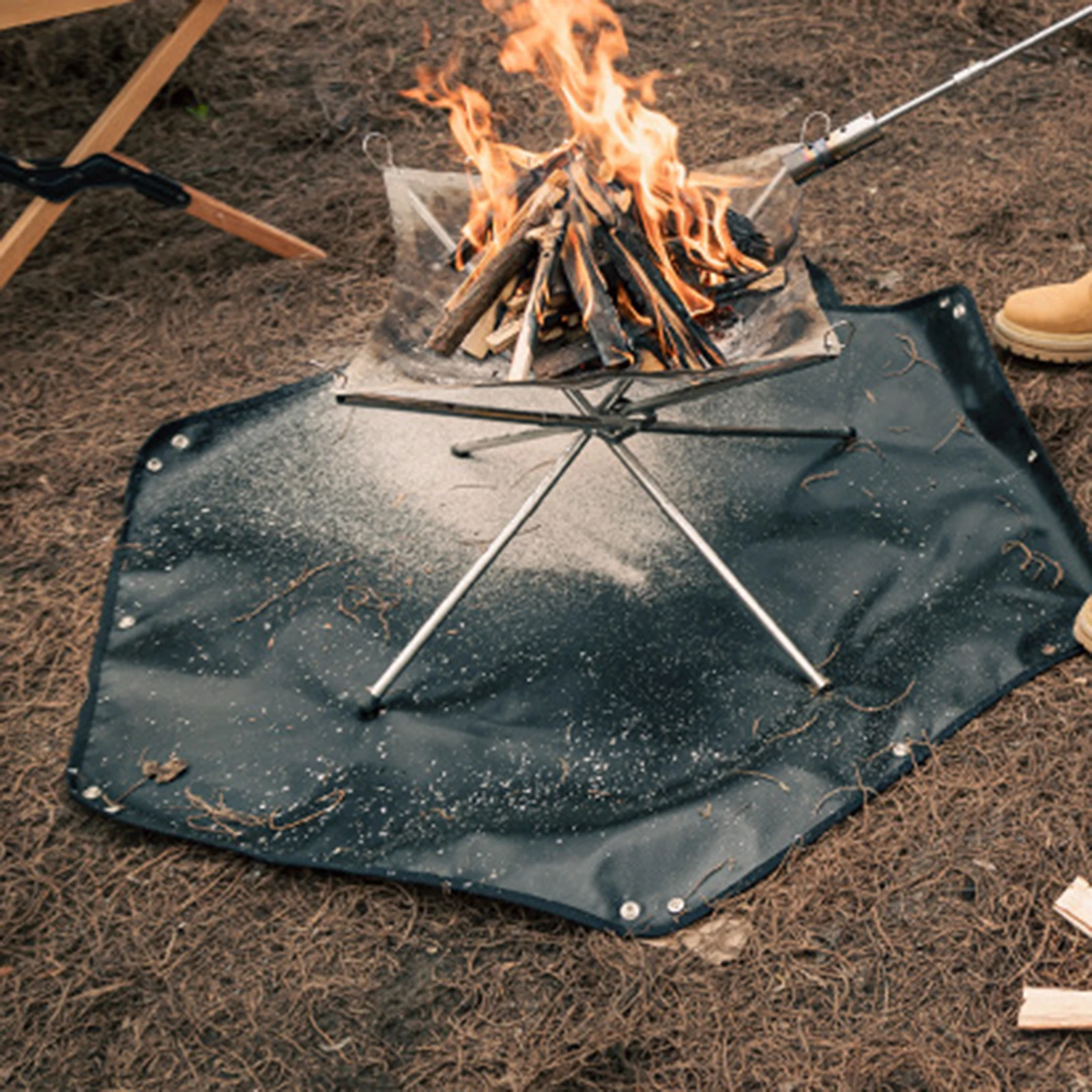 Imagem -04 - Hexagonal Folding Fireproof Mat Resistente ao Calor Retardador de Chama Isolamento Pad Anti-chama Estofamento Camping Fogão Suprimentos