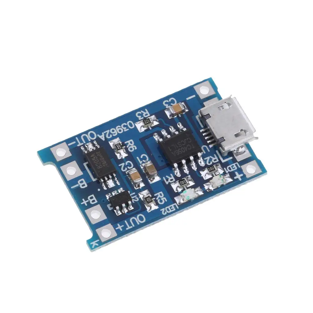 Модуль зарядного устройства премиум-класса Интерфейс Micro USB 5 В 1 А Зарядная плата LED