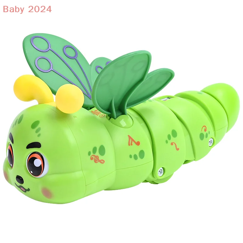 

Stunt Spinning Caterpillar Toy, Electric 360° Rotatary Caterpillar Musical Toy With Wings, Creeping Caterpillar Crawling Car Toy