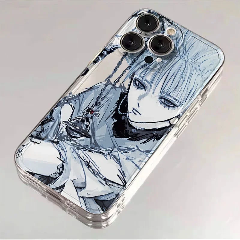 

3D comic cartoon Cute Oosaki Nana Claer Soft protection Case for iPhone 16 15 13 12 11 17 14 Pro Max Plus cartoon Couple Cover﻿