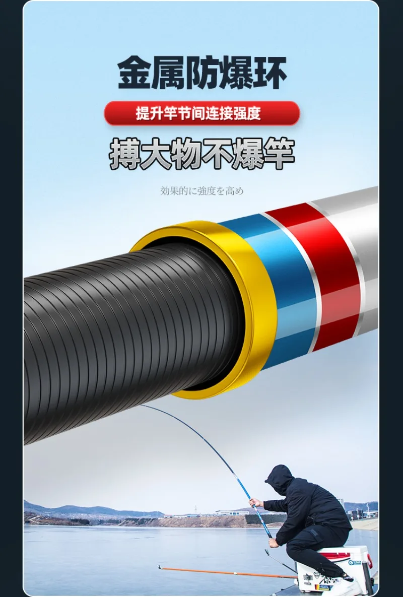 Silver carp and bighead carp fishing rod ten super hard adjustment lightweight large rod