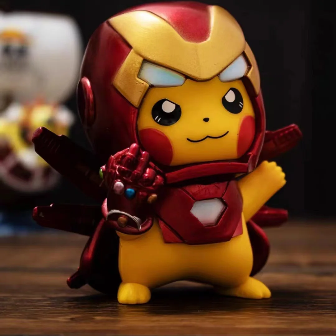 Animaux de poche originaux Pikachu fée Deadpool, ornements de voiture de bureau faits à la main, jouets pour enfants, figurine d'action à collectionner