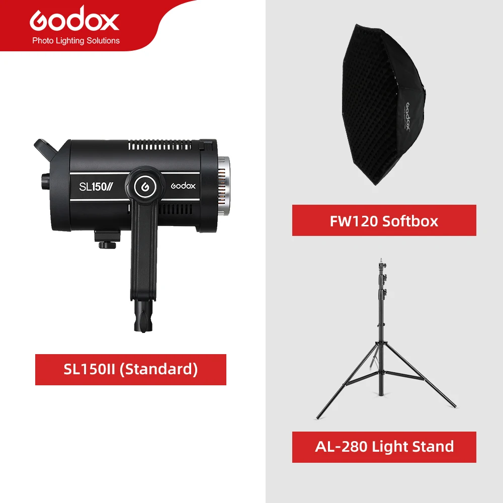 Godox SL150II SL-150W II LED Video Light 150W Bowens Mount Daylight Balanced 5600K 2.4G Wireless X Systemfor Interview