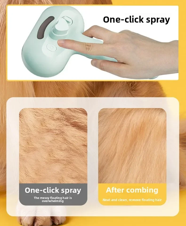 Pet Clean Steam Spray Dog Grooming Brush Unique Steam Brush For Dogs Luxury Grooming Brush Dog Steam Brush C