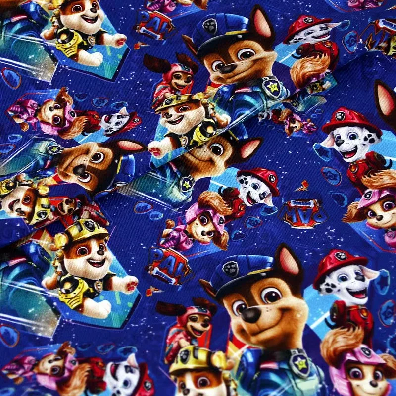 45X140cm Cartoon Dog Paw Patrol 100% Cotton Fabric For Sewing Patchwork Clothes DIY Quilting Needlework Material