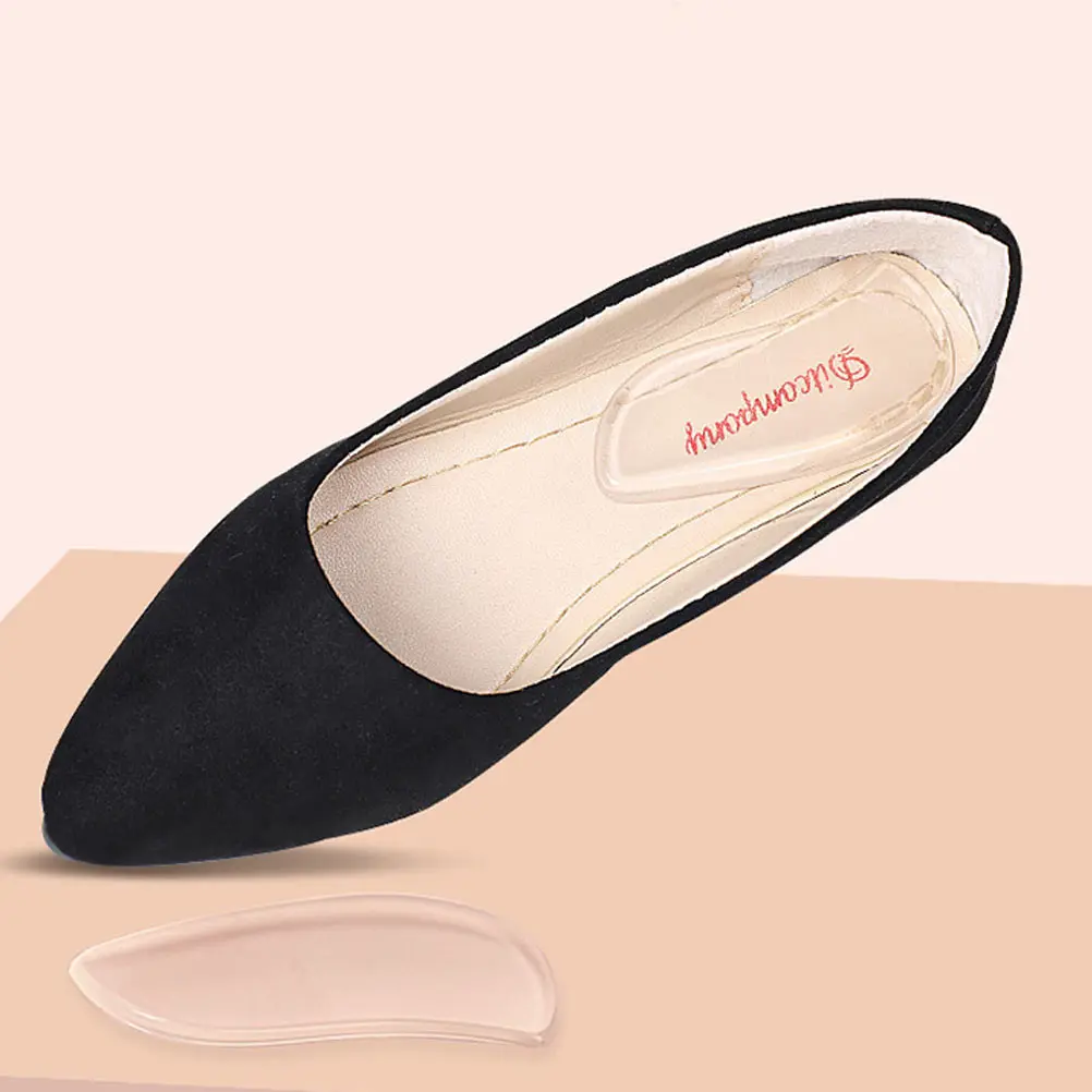 

4 Pairs Orthopedic Pad Flatfoot Corrector Insole Shock Absorption Feet Support Silicone Material Shoe Cushion Foot Care Tool