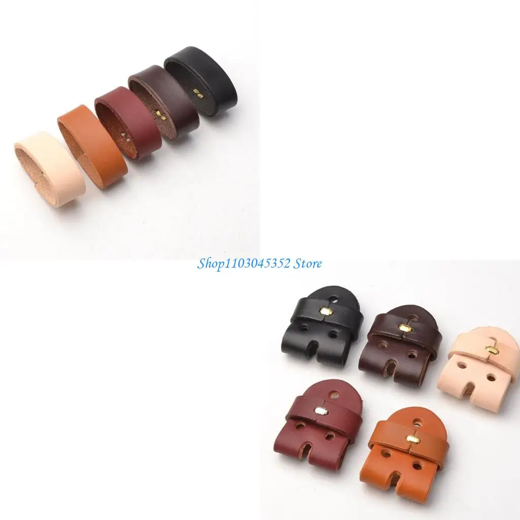 حزام متين من الجلد مع مشبك حزام مصنوع يدويًا من إكسسوارات DIY
