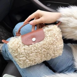 Lamb Bag Hand-held Fur Bag Women Versatile Women Shoulder Bags Crossbody Bag for Women Designer Bags Purse and Handbags Сумка