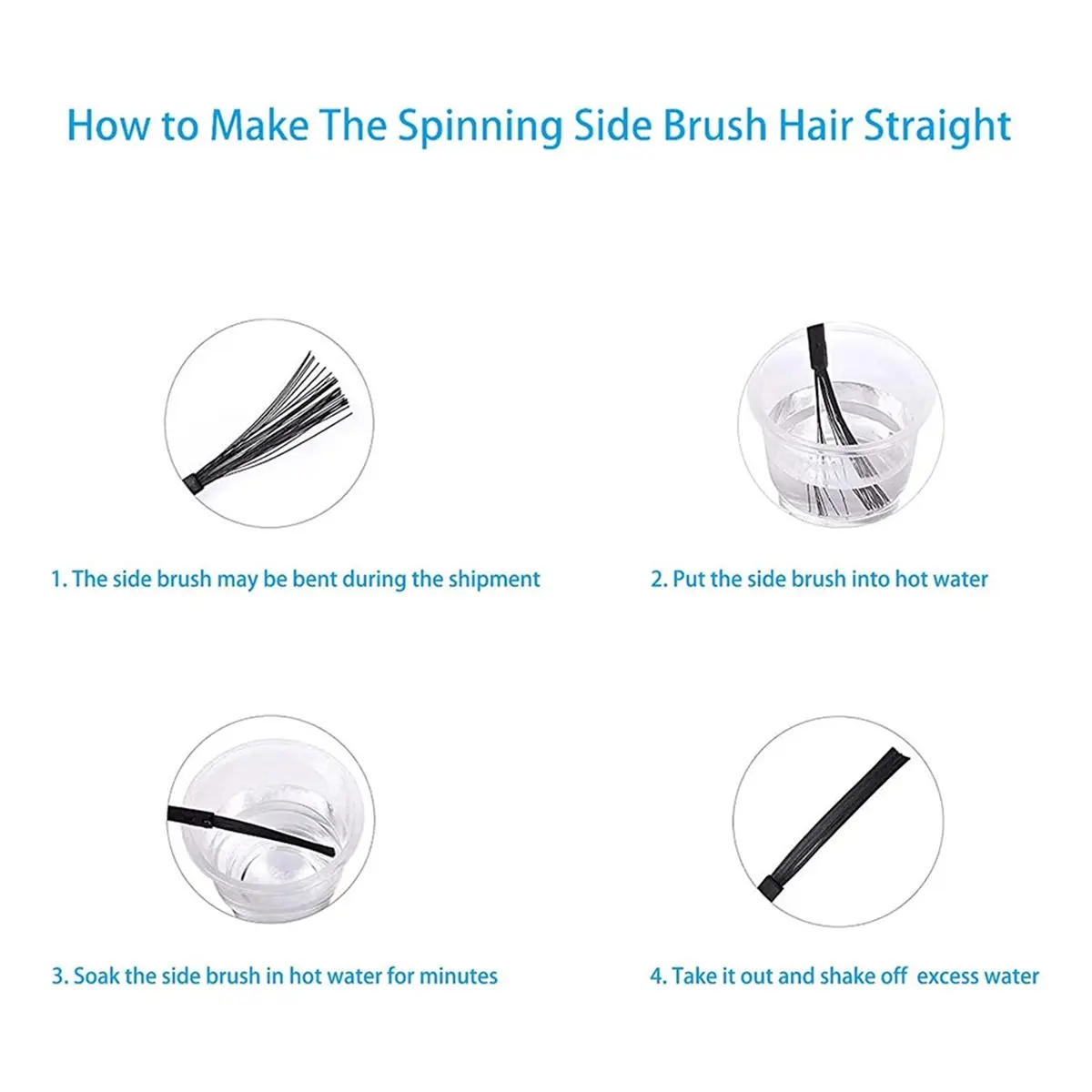 ▶▽✲【TODAY-BUY】12 Pcs Side Brush for X50s Pro Master / Matrix 10/Matrix 10 Ultra Accessories Side Brush Replacement Parts