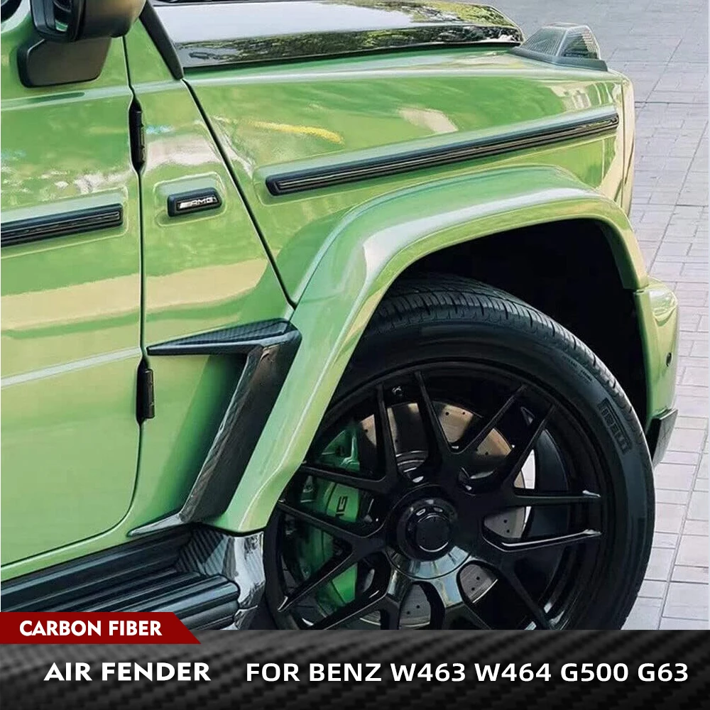 

For Mercedes Benz G Class W463 G500 G550 G63 AMG 2019-2020 Carbon Fiber Side Fender Vent Car Side Air Intake Scoop Cover Trim