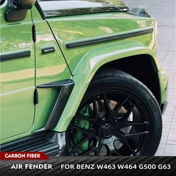 For Mercedes Benz G Class W463 G500 G550 G63 AMG 2019-2020 Carbon Fiber Side Fender Vent Car Side Air Intake Scoop Cover Trim