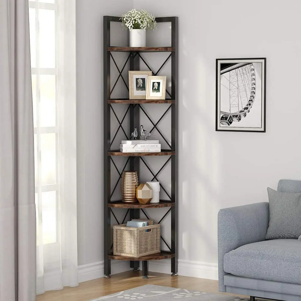 

Living room bedroom 5th floor fan corner bookshelf storage display shelf