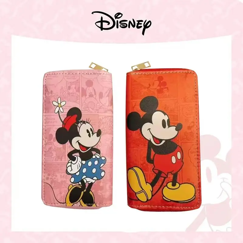 Disney New Couple Wallet Luxury Brand Fashion Women's Wallet Cartoon Cute Long Women's Wallet Multiple Card Slots Large Capacity