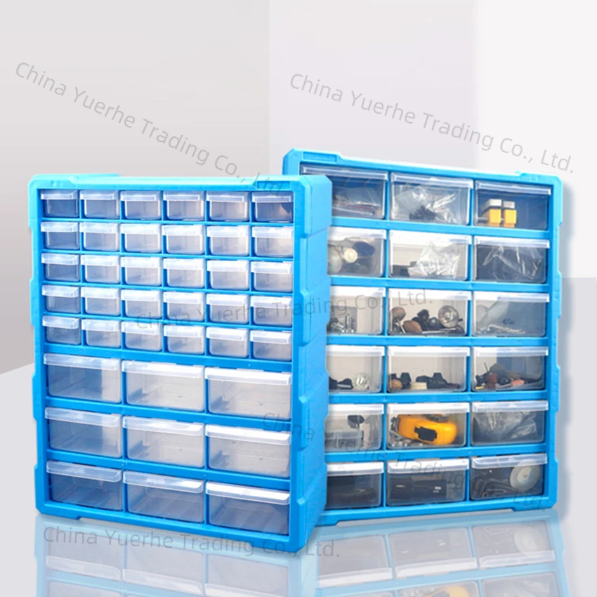 

Parts Storage Box Component Screw Tool Box Wall Mount Multi-Grid Drawer Plastic Hardware Storage Cabinet Craft Organizer Case