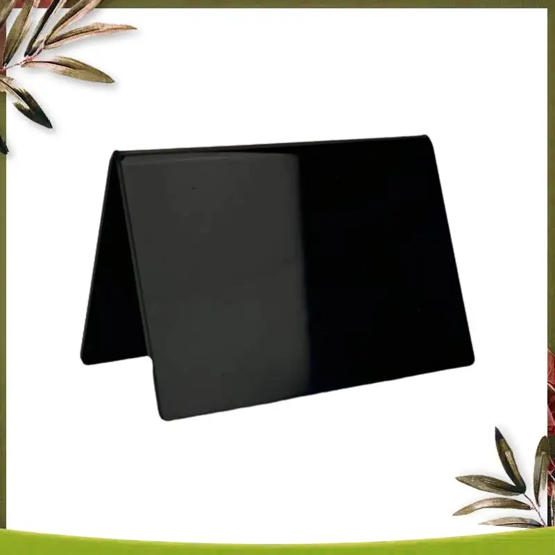 New-Acrylic Mini Chalkboard Food Signs,Small Food Labels For Partys Buffets,Smooth Black Wedding Place Cards,12Pcs