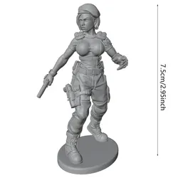 Figura de soldado femenino 1/24 – Modelo de resina para pintar a mano