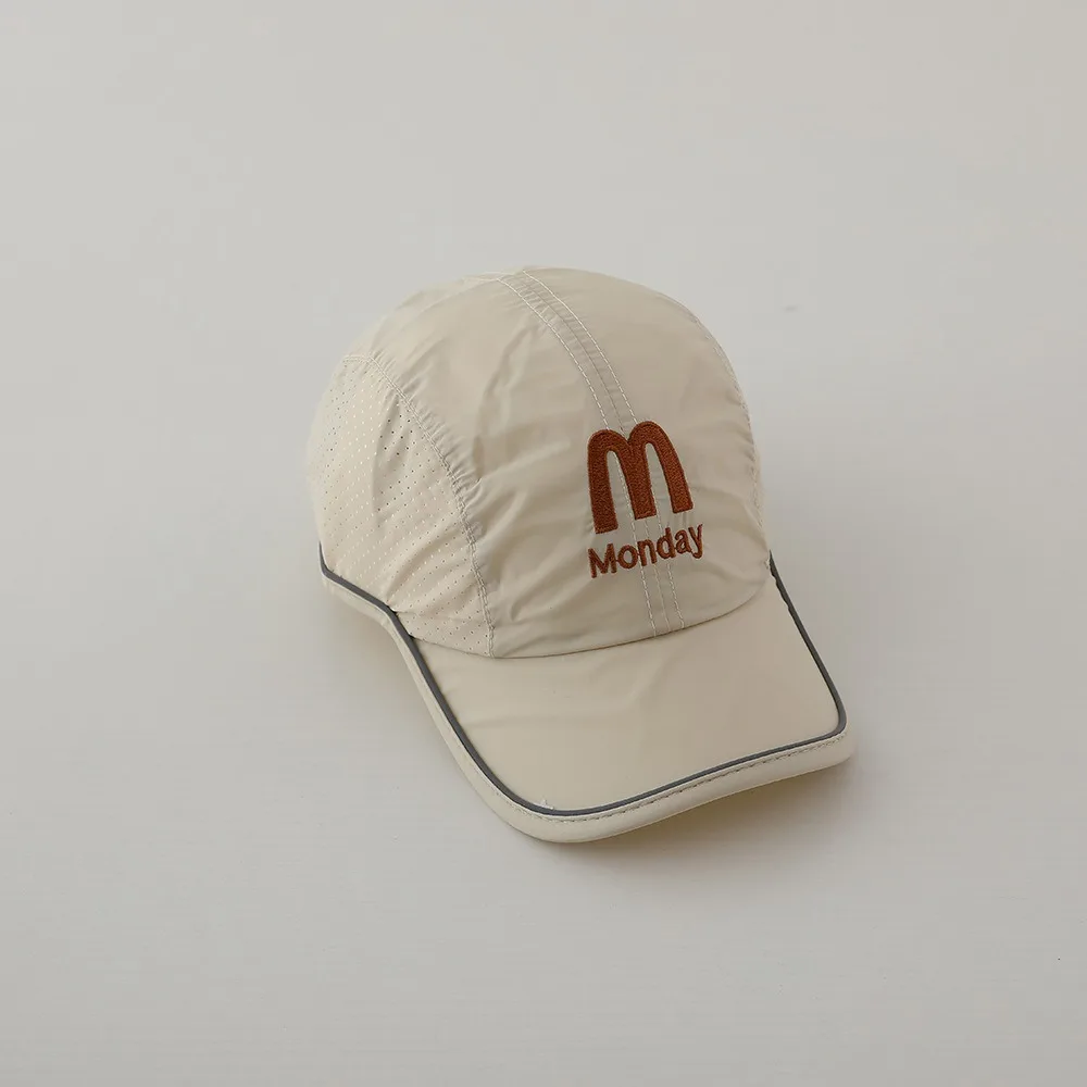 

Trendy Summer Baby Baseball Cap Breathable Letter Children Peaked Hat Visor Quick Dry Sun Protection Cap Outdoor