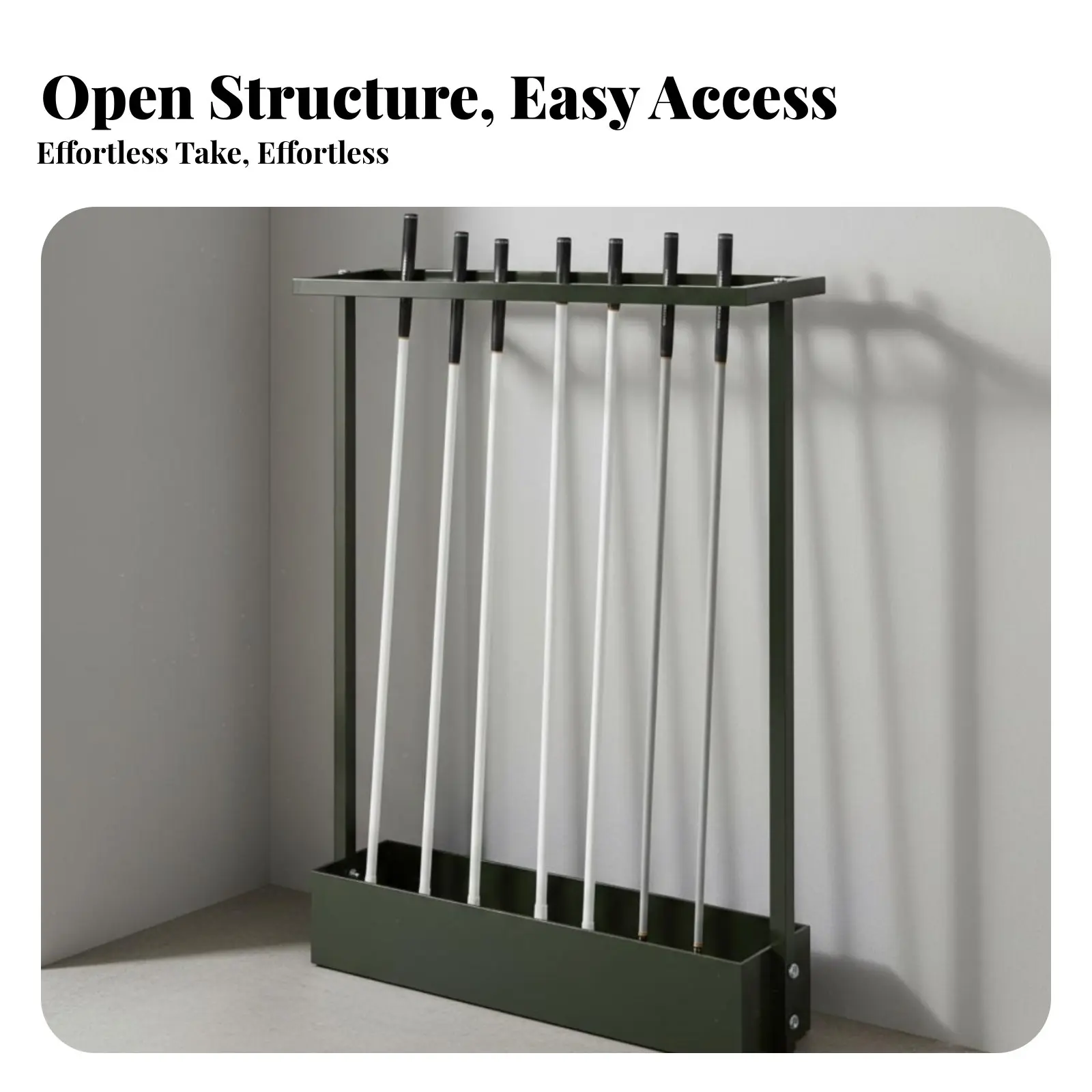 

Sporting Club Rack Indoor Outdoor Use Sporting Club Stand Fishing Rod Storage Rack Easy Assembly Long-Lasting for Garage